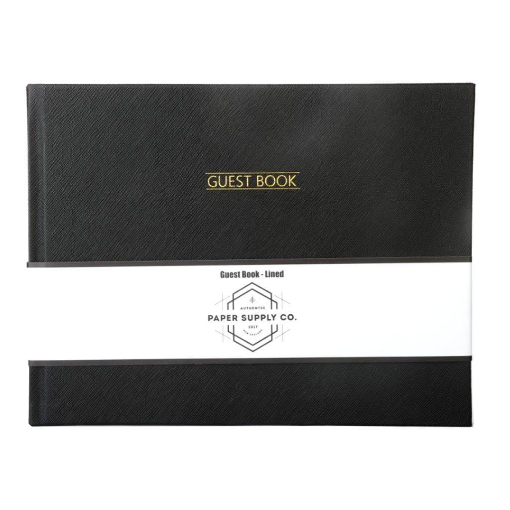 OSC Citta Guest Book Black - Cafe Supply