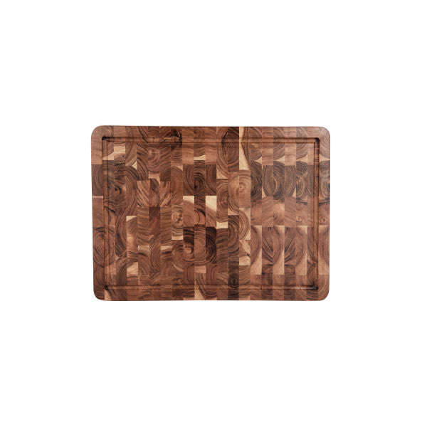 Chef Inox Serve Natural Acacia Butchers Block with Handles 510x380x40mm