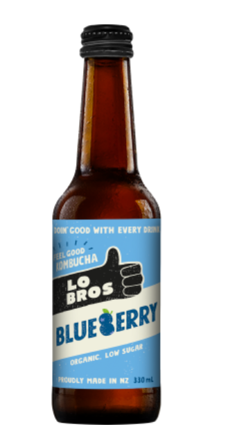 Lo Bros Blueberry Kombucha 330ml - Cafe Supply