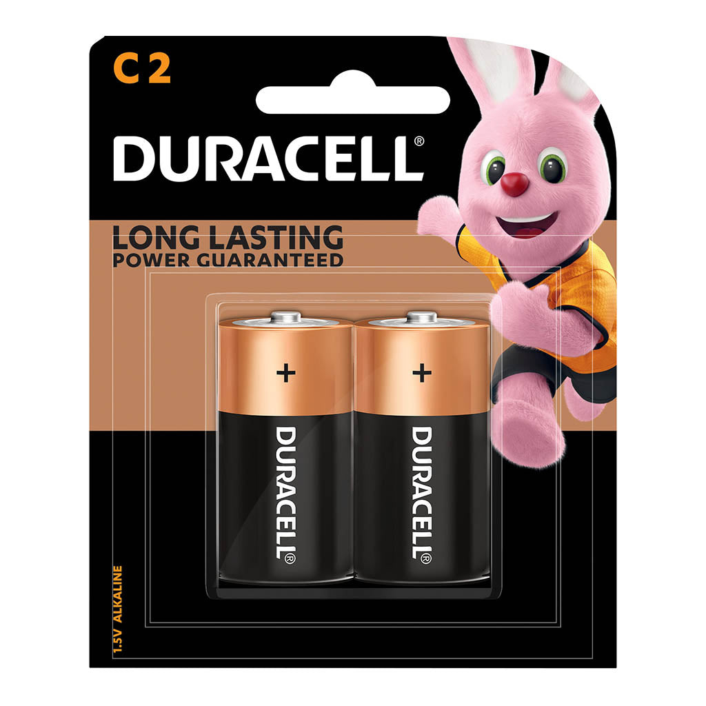 Duracell Coppertop Alkaline C Battery, Pack of 2 - Cafe Supply