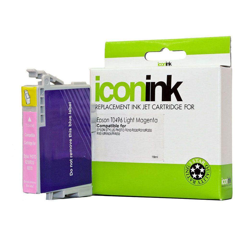 Icon Compatible Epson T0496 Light Magenta Ink Cartridge - Cafe Supply