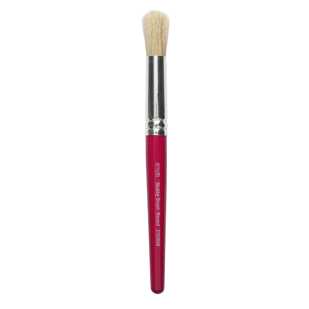 Artworx Paint Brush Stubby Round 13mm Pk/4 - Cafe Supply