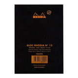 Rhodia Bloc Pad No. 13 A6 Lined Black - Cafe Supply