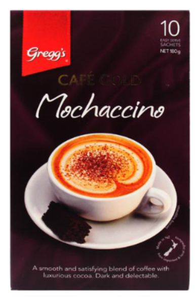 Gregg's Cafe Gold Coffee Mochaccino Sachets 10pk - Cafe Supply