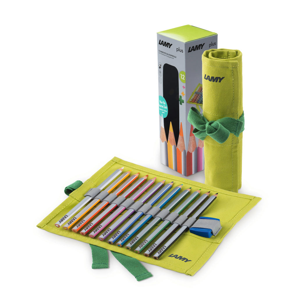 Lamy Coloured Pencils Plus in Cloth Roll with Sharpener Pack 12 - Cafe Supply