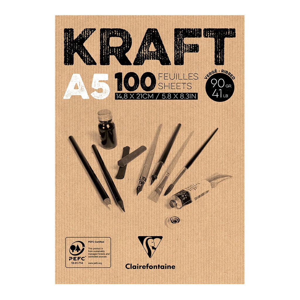 Clairefontaine Kraft Pad A5 100sh - Cafe Supply