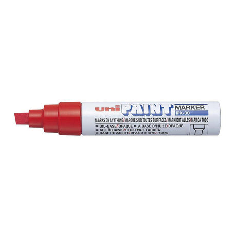 Uni Paint Marker 4.0-8.5mm Chisel Tip Red PX-30 - Cafe Supply