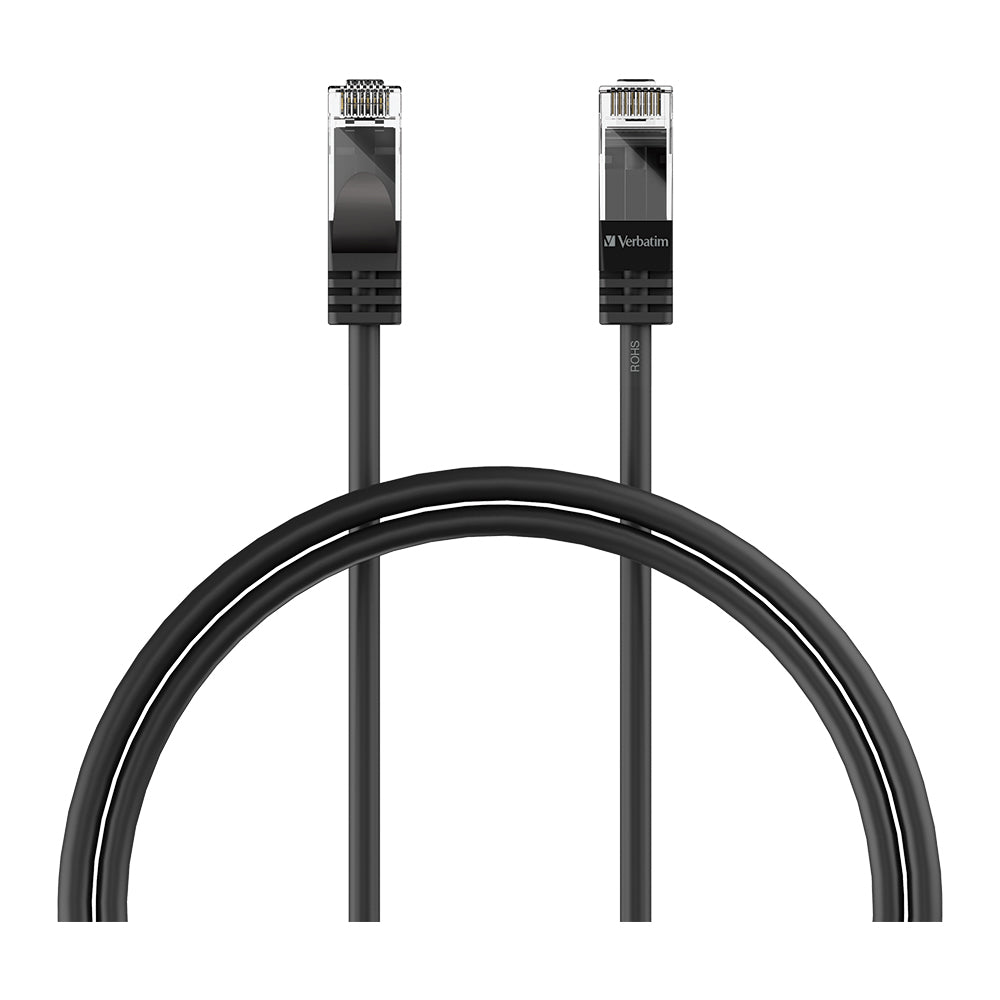 Verbatim Essentials Ethernet Cable CAT 6 1m Black - Cafe Supply