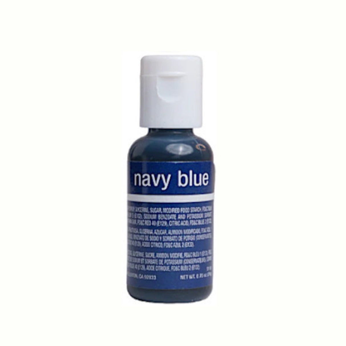 Chefmaster Liqua Gel Navy Blue .70oz Bottle - Cafe Supply