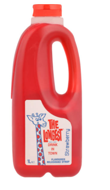Longest Drink Strawberry Milkshake Syrup 1l - Cafe Supply