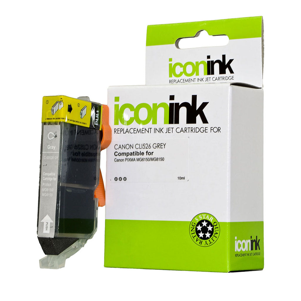 Icon Compatible Canon CLI526 Grey Ink Cartridge - Cafe Supply