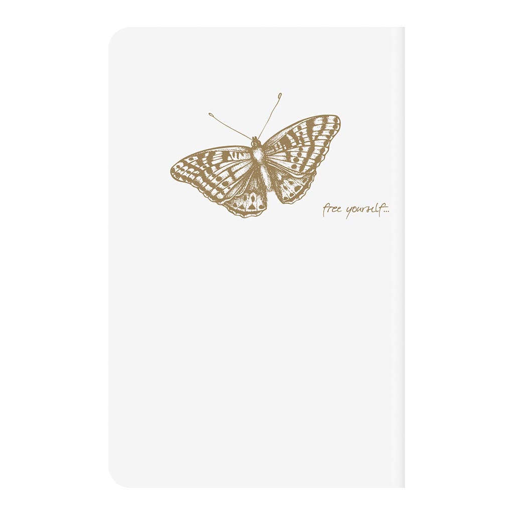 Flying Spirit Sewn Notebook 9x14cm White - Cafe Supply