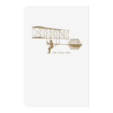Flying Spirit Sewn Notebook 9x14cm White - Cafe Supply