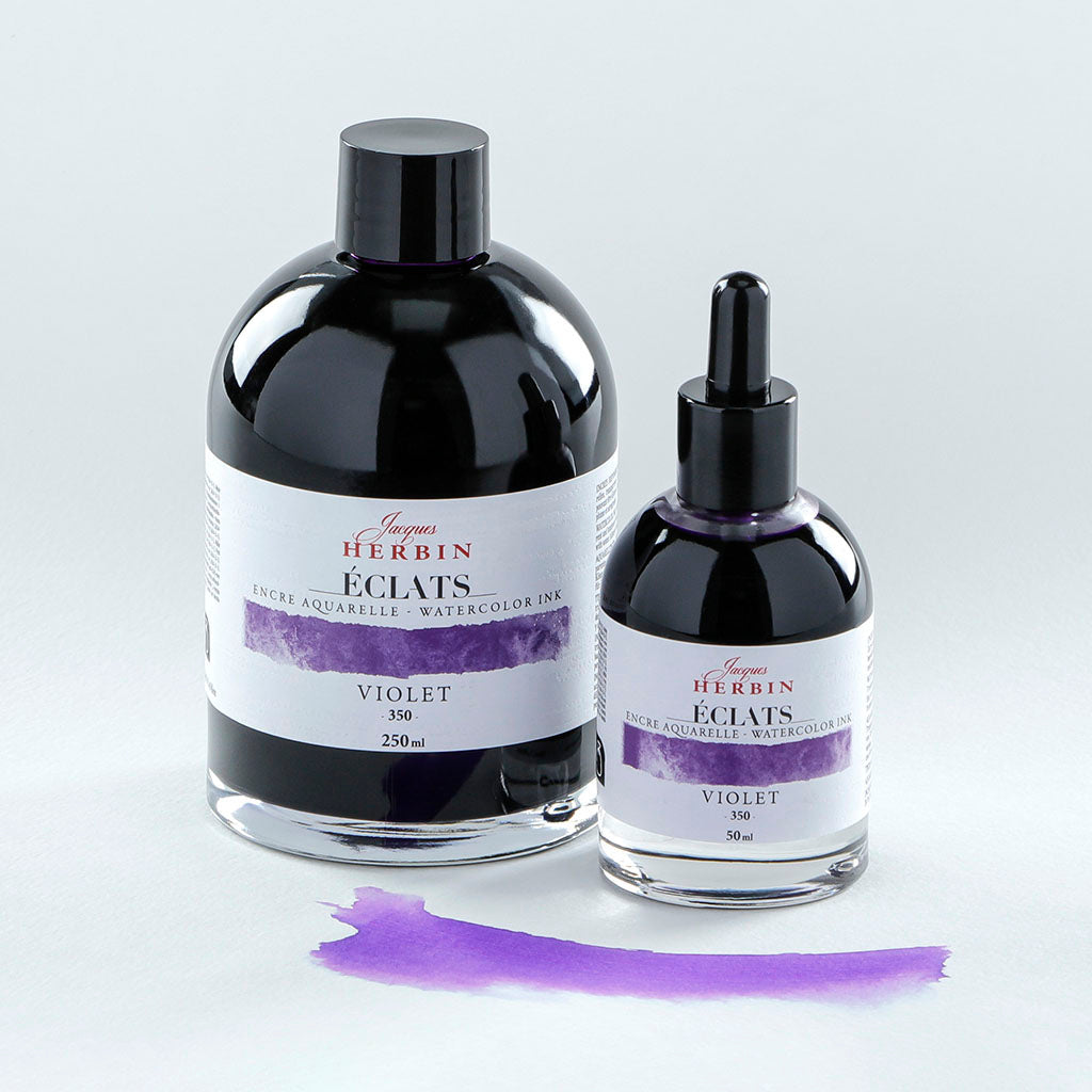 Jacques Herbin Eclats Watercolour Ink 350 Violet 250ml - Cafe Supply