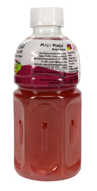 Mogu Mogu Grape Flavour Juice With Nate De Coco 320ml