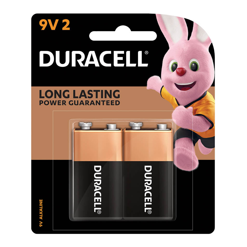 Duracell Coppertop Alkaline 9V Battery, Pack of 2 - Cafe Supply