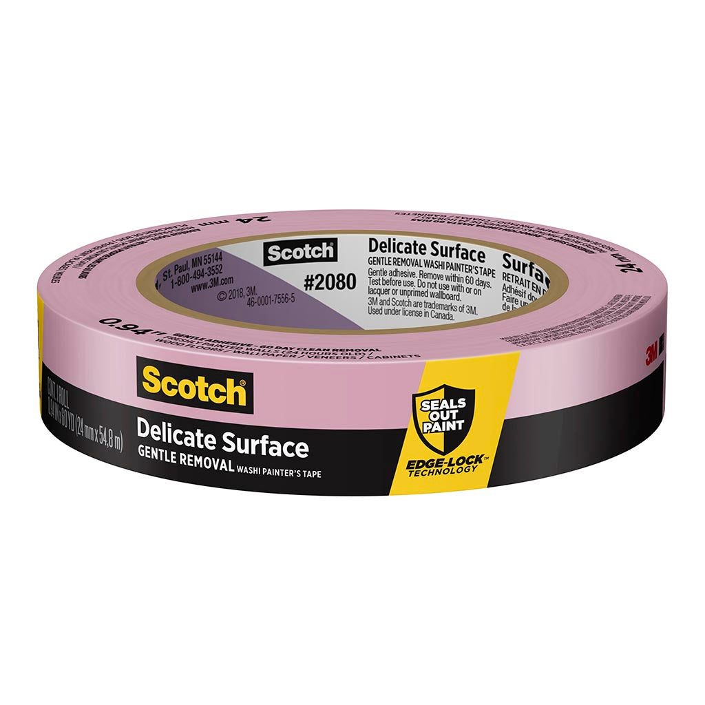 Scotch Painter's Tape 2080-24EC Delicate Surface 24mm x 55m - Cafe Supply