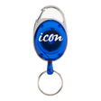 Icon Retractable Snap Lock Key and ID Card Holder Blue - Cafe Supply