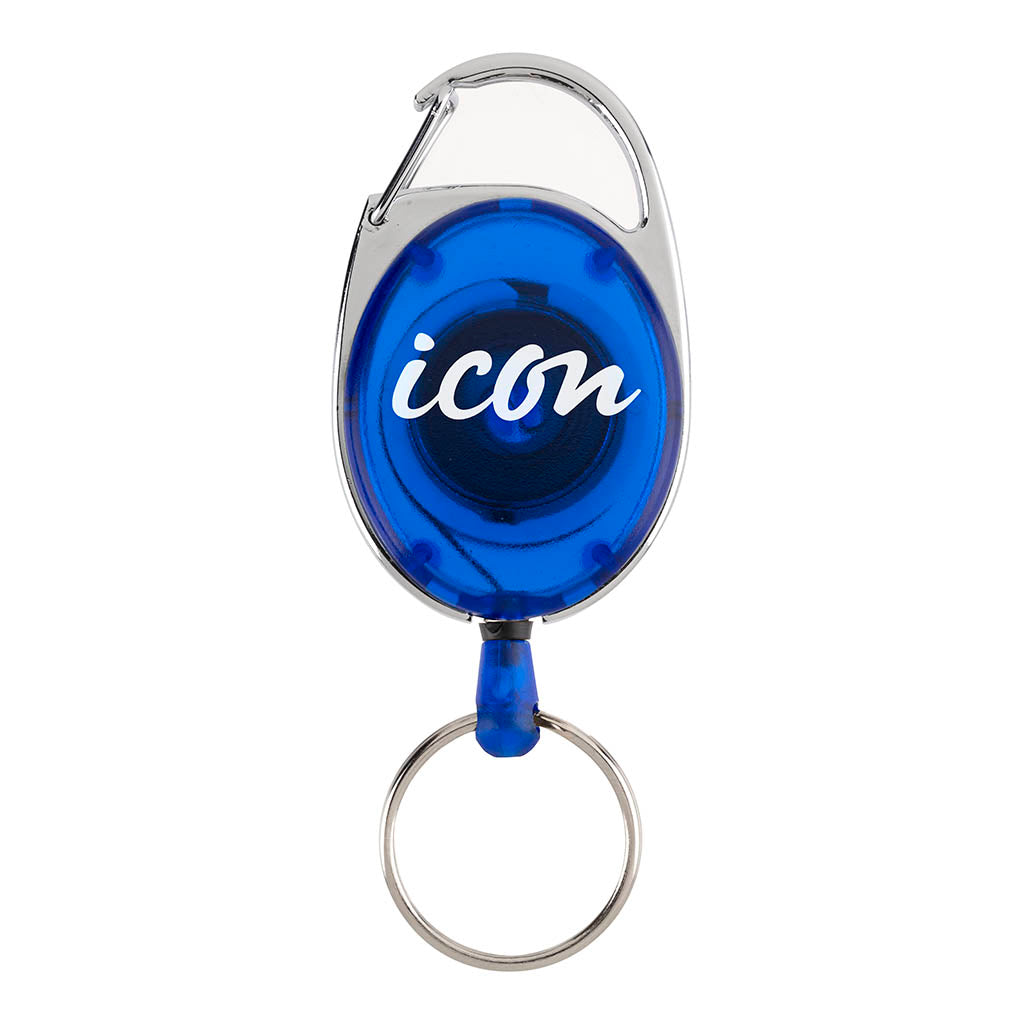 Icon Retractable Snap Lock Key and ID Card Holder Blue - Cafe Supply