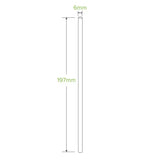 6mm Regular Black Bendy BioStraw - Cafe Supply
