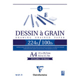 Clairefontaine Drawing Pad Grain A4 224g 20sh - Cafe Supply