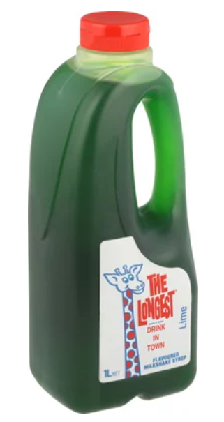 Longest Drink Lime Milkshake Syrup 1l - Cafe Supply