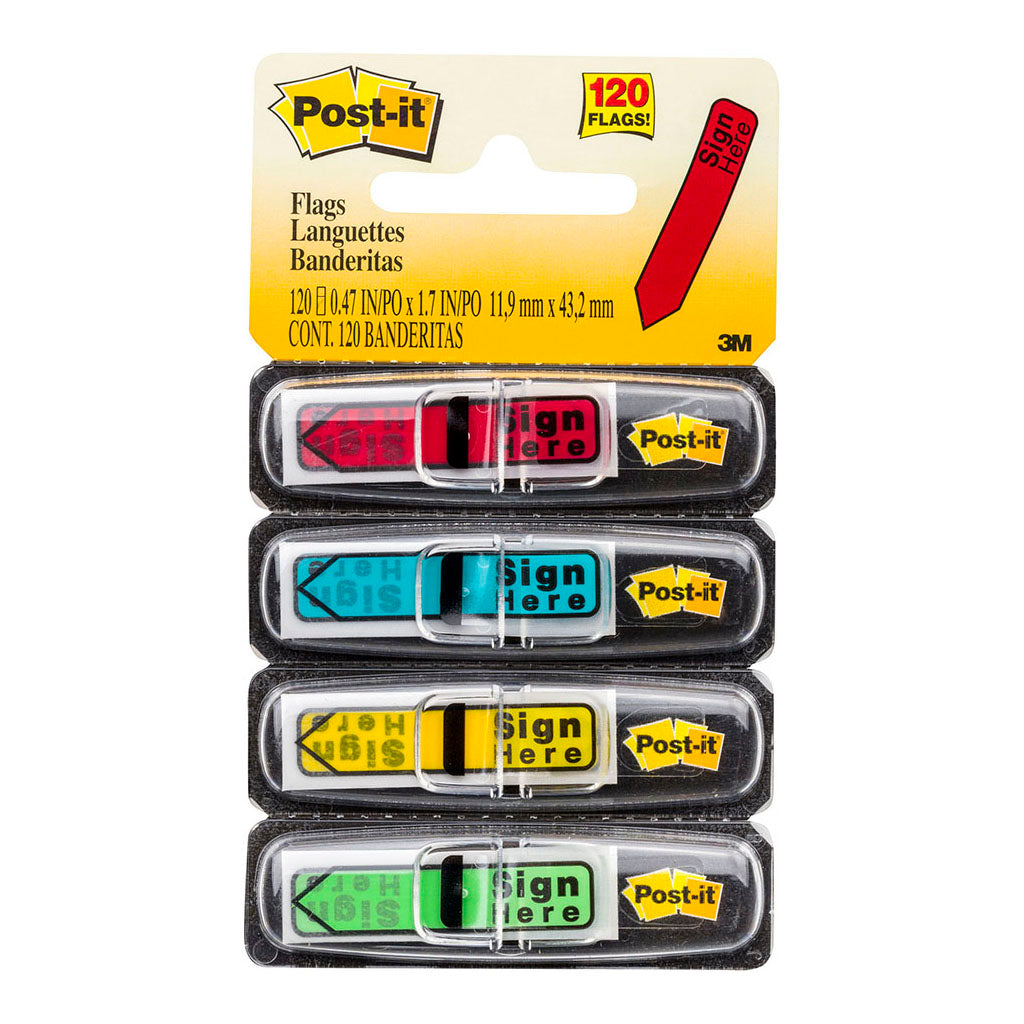 Post-it Arrow Flags 684-SH 12x43mm Sign Here, Pack of 5 - Cafe Supply