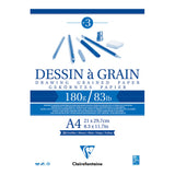 Clairefontaine Drawing Pad Grain A4 180g 30sh - Cafe Supply