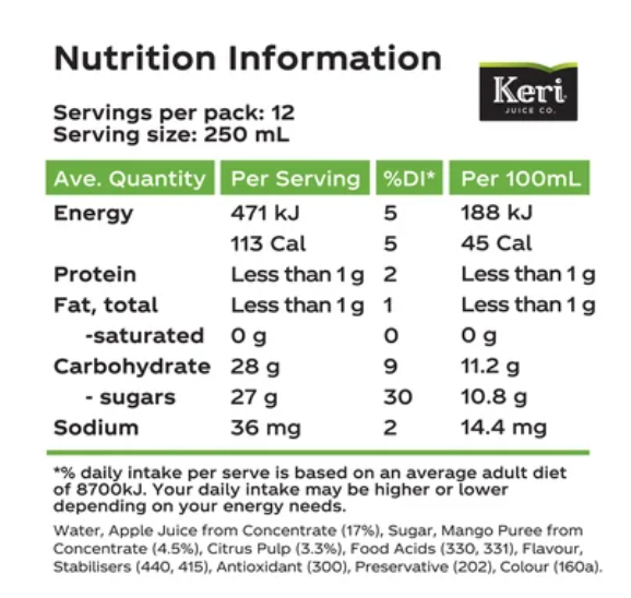 Keri Pulpy Tropical Fruit Drink 3l - Cafe Supply
