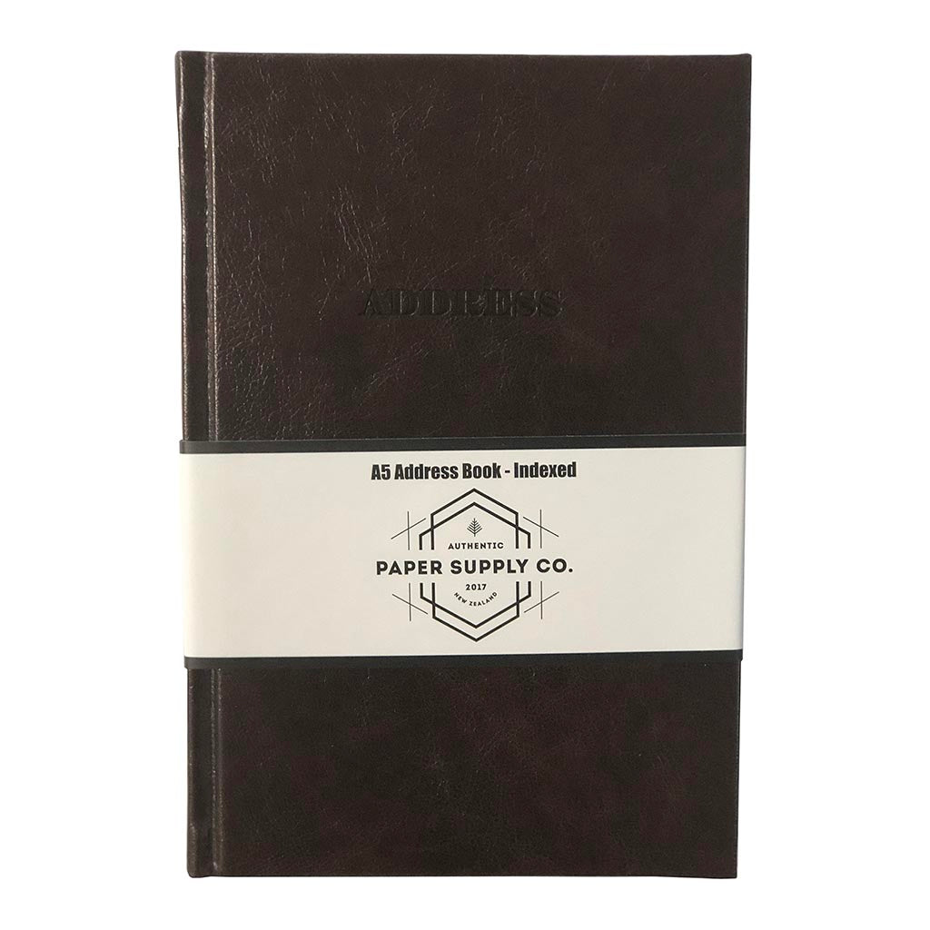 OSC Vintage Address Book A5 Brown - Cafe Supply