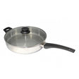 28cm S/S Frying Pan with Glass Lid - Cafe Supply