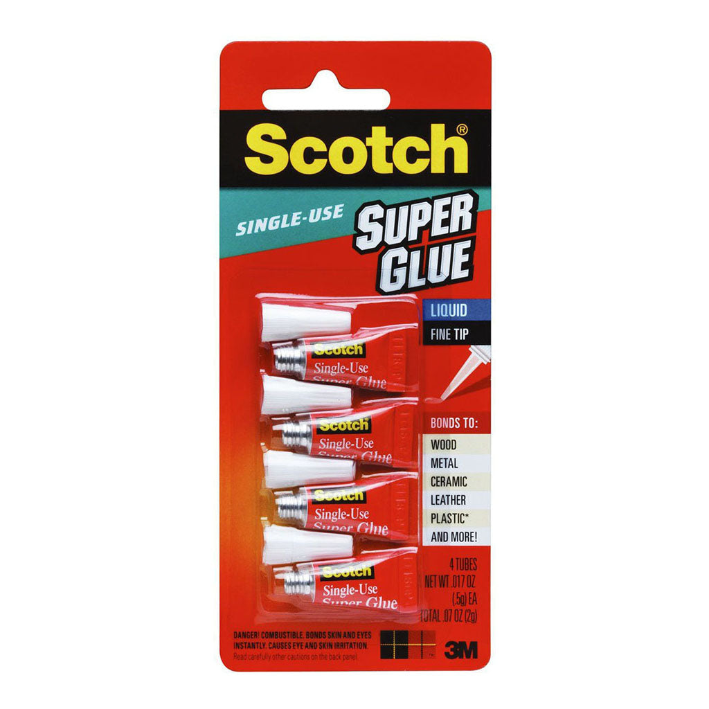 Scotch Super Glue Single-Use AD114, Pack of 4 - Cafe Supply