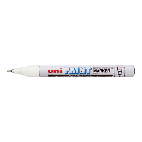 Uni Paint Marker 0.8mm Bullet Tip White PX-203 - Cafe Supply
