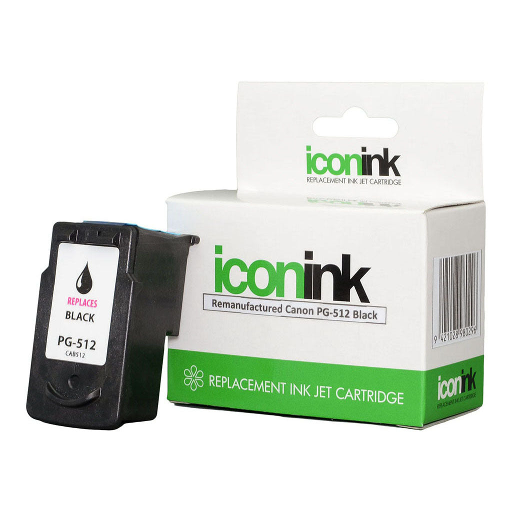 Icon Remanufactured Canon PG512 Black Reman Ink Cartridge - Cafe Supply