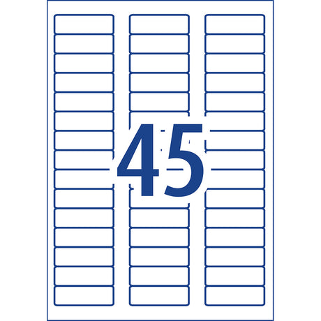 Avery Label L7156 General Use 58x17.8mm 45up 100 Sheets - Cafe Supply