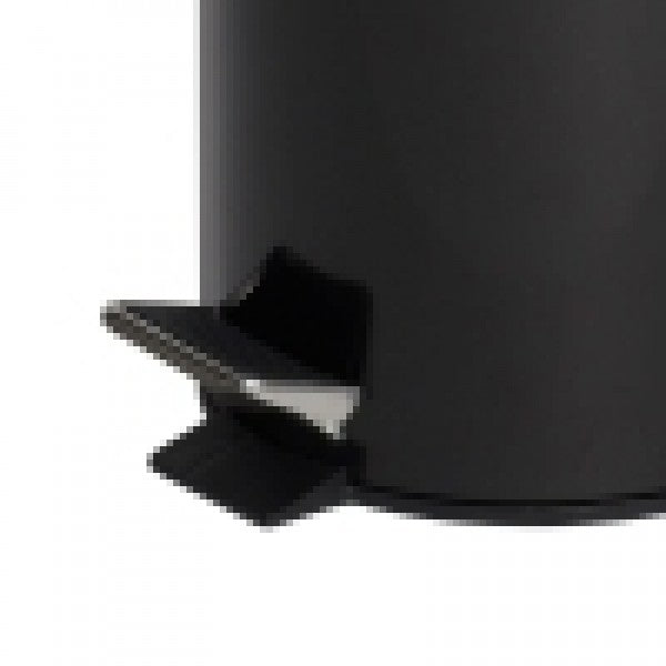 3L Round Black Pedal Bin - Cafe Supply