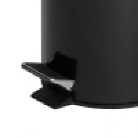 3L Round Black Pedal Bin - Cafe Supply
