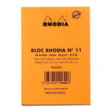 Rhodia Bloc Pad No. 11 A7 Lined Orange - Cafe Supply
