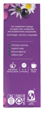 Healtheries Sleep Chamomile & Passionflower With Blackcurrant Tea Bags 20pk - Cafe Supply