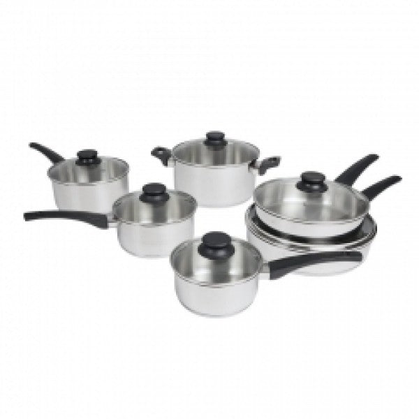 18cm S/S Saucepan with Glass Lid - Cafe Supply
