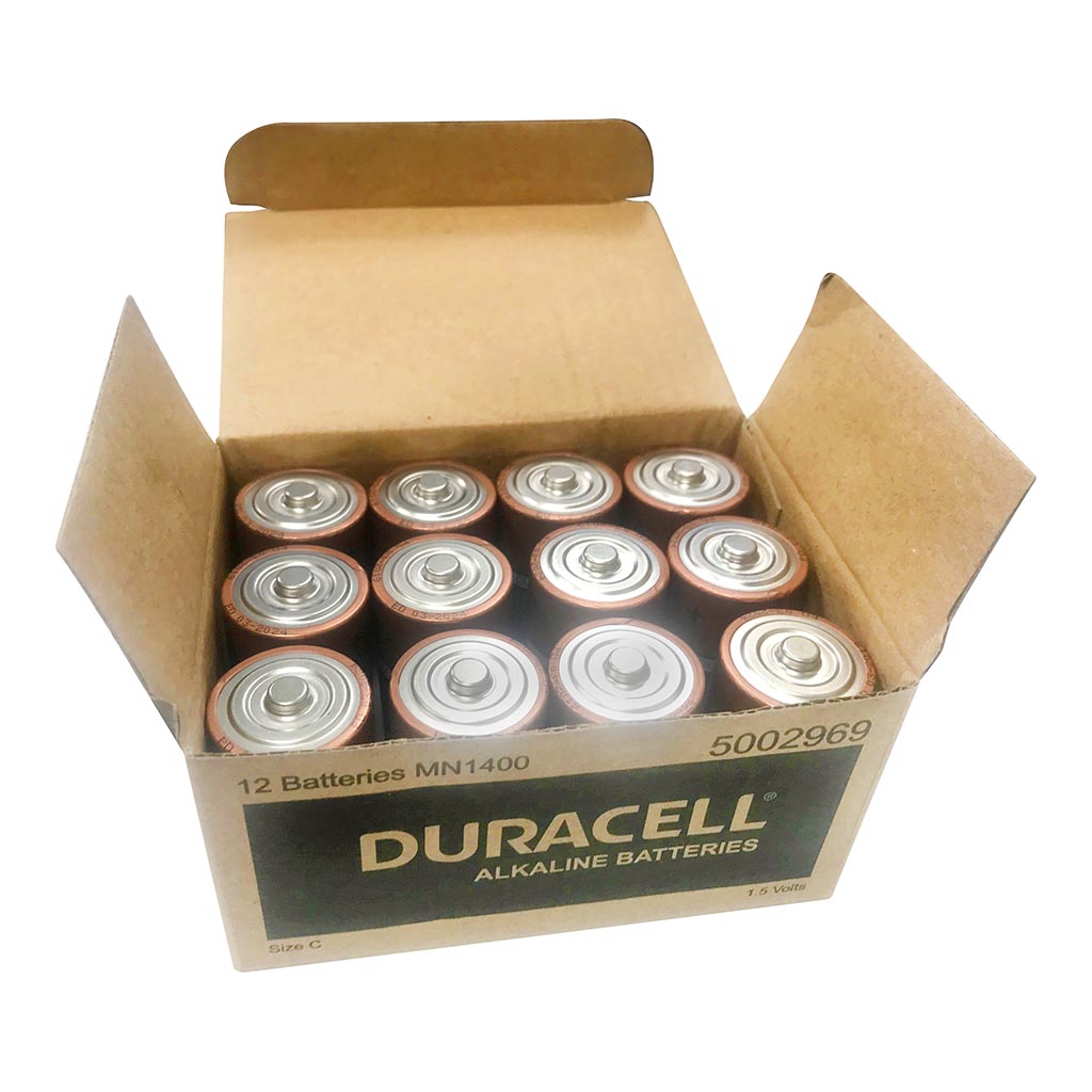 Duracell Coppertop Alkaline C Battery, Pack of 12 - Cafe Supply