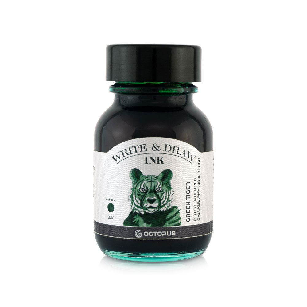 Octopus Fluids Write and Draw Ink 337 Green Tiger 50ml - Cafe Supply