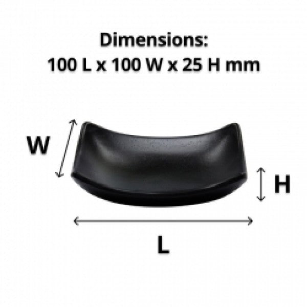 Melamine Soap Dish Curved - Black - Cafe Supply