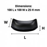 Melamine Soap Dish Curved - Black - Cafe Supply