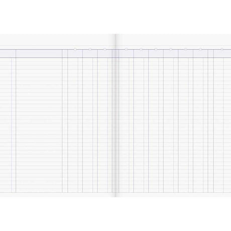 Milford A4 10 Money Column 26 Leaf Limp Analysis Book - Cafe Supply