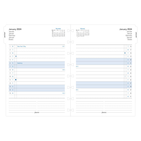 Filofax Refill Notebook A5 Month Planner 2024 - Cafe Supply