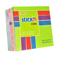 Stick'n Cube 76x76mm 400 sheets Lime & Assorted Neon - Cafe Supply