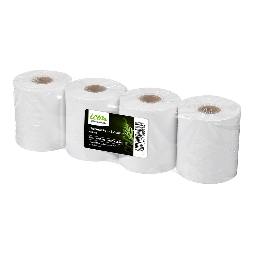 Icon Thermal Roll BPA Free 57x50mm, Pack of 4 - Cafe Supply