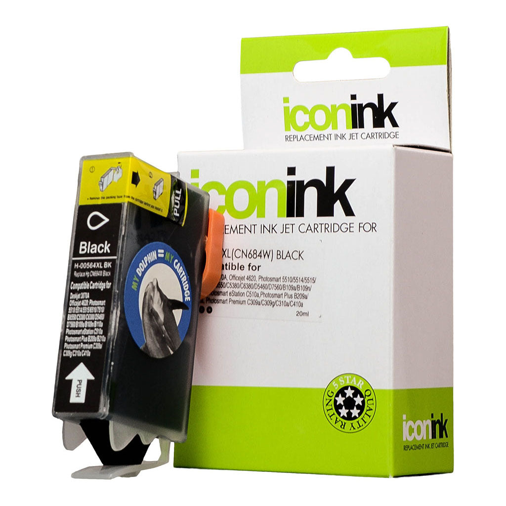 Icon Compatible HP 564 Black XL Ink Cartridge (CN684WA) - Cafe Supply