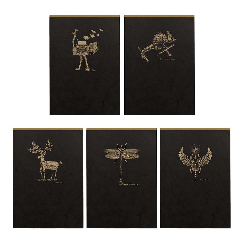 Flying Spirit Clothbound Notepad A5 Black - Cafe Supply